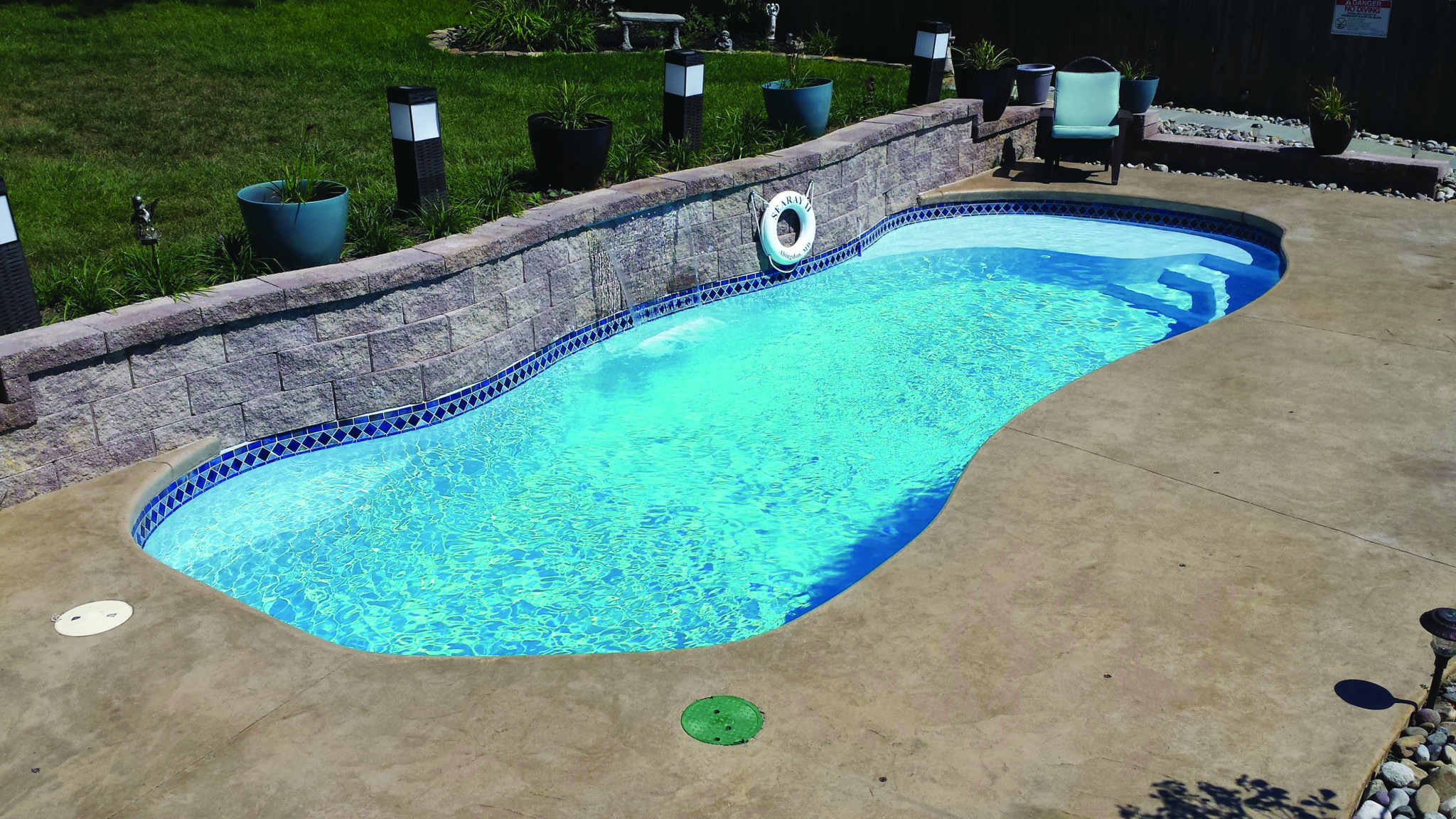 add tanning ledge to vinyl pool