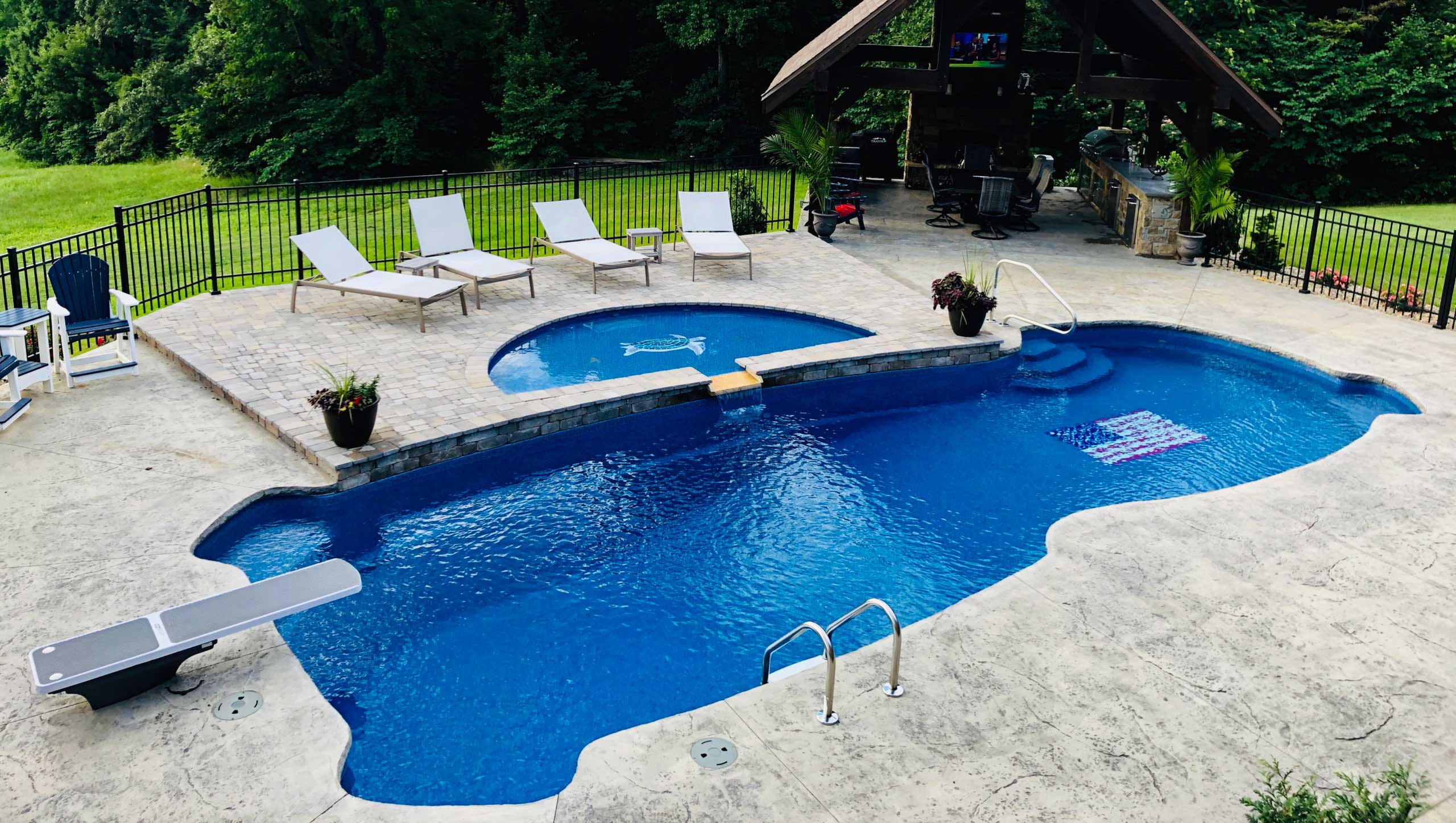 Fiberglass Pool Tile And Mosaics Latham Pool