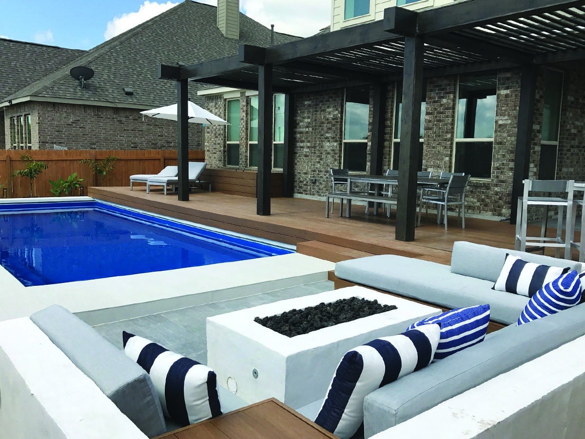 Claremont fiberglass pool — view photo gallery