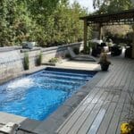 Milan 10.16 Fiberglass Plunge Pool in Crystite Classic Ocean Blue