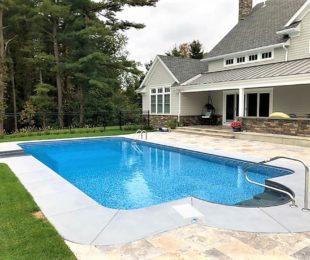 Vinyl Pool Rectangle Grey Granite Steps