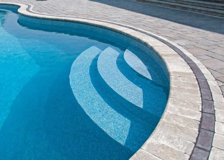 inground pool step