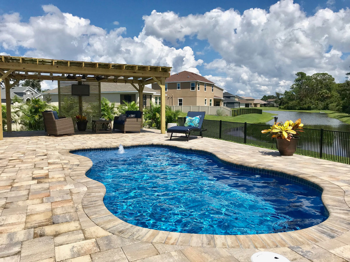 Pleasant Cove fiberglass pool — view photo gallery