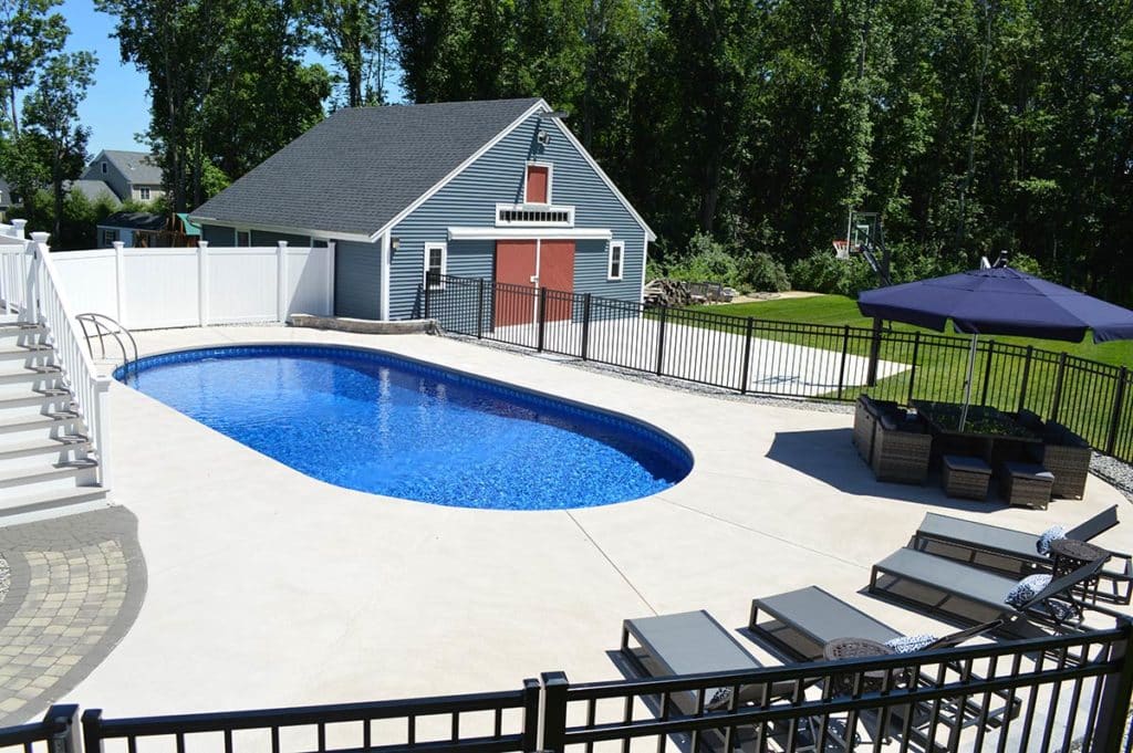 Oval Shaped Swimming Pool