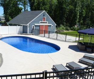 Oval Shaped Swimming Pool