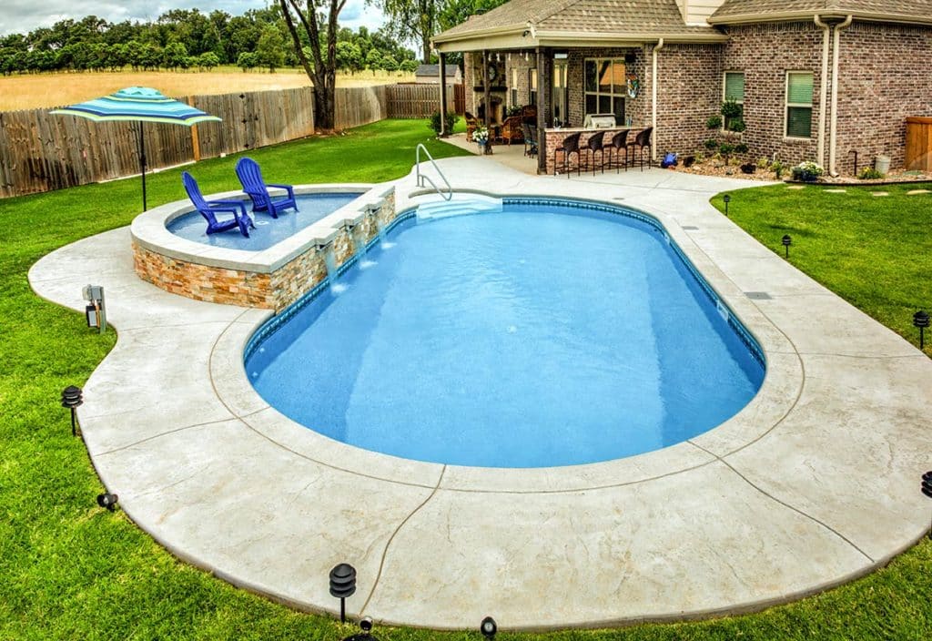 Oval Shaped Swimming Pool