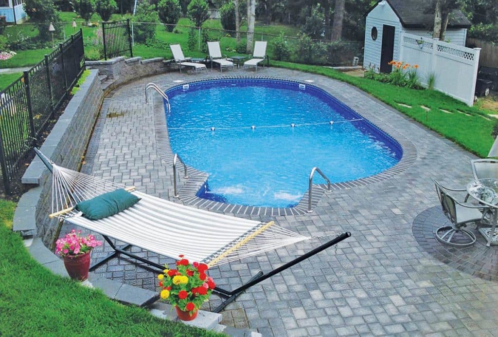 Oval Shaped Swimming Pool