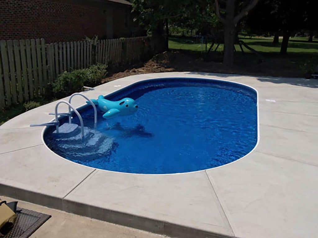 Oval Shaped Swimming Pool