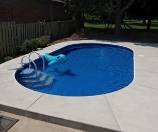 Oval Shaped Swimming Pool