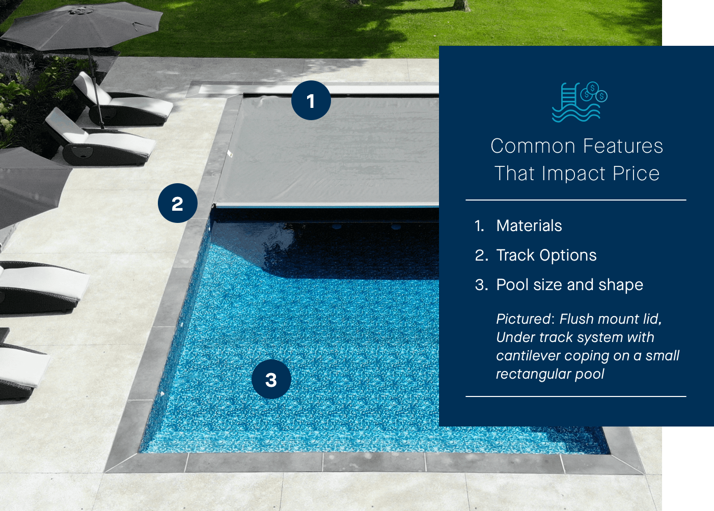 fiberglass pool with automatic cover
