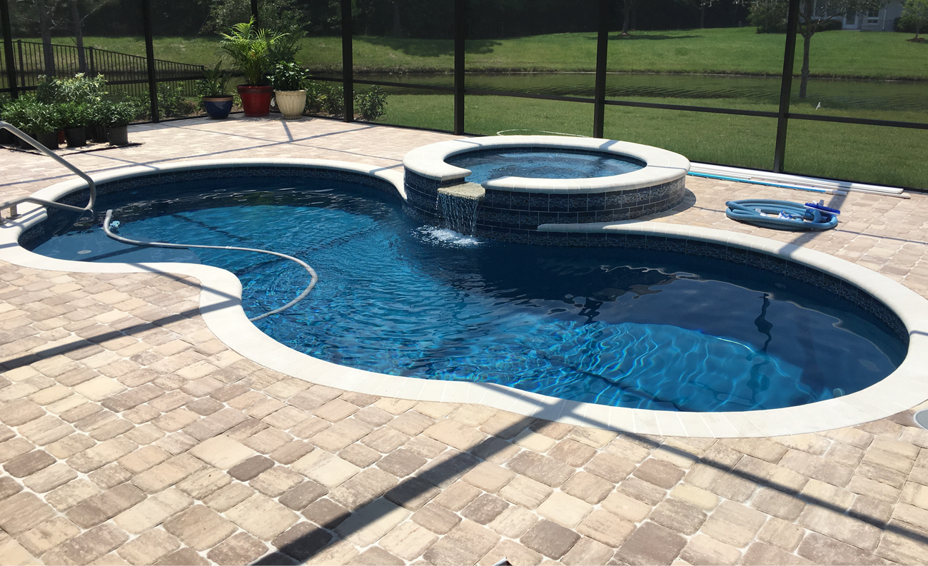 Viking Pools modern freeform inground swimming pool