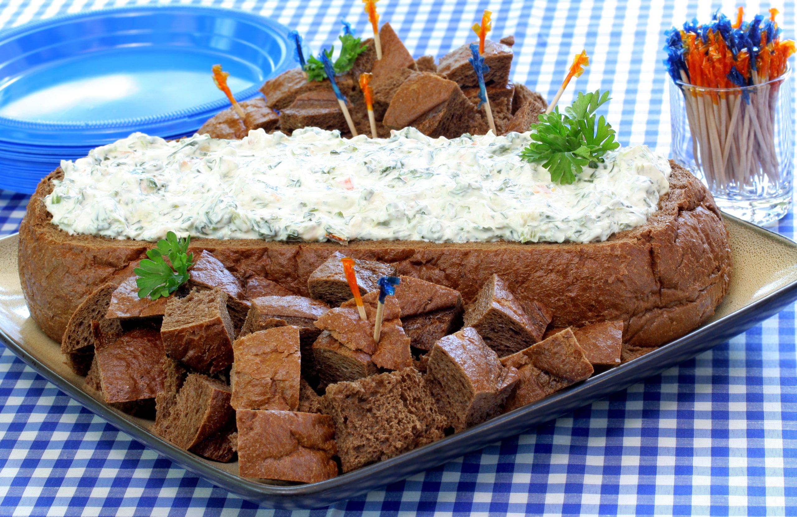 spinach and vidalia dip for poolside snack