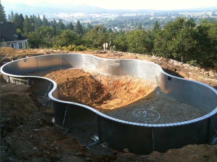 Steel Wall Swimming Pool Installation in Canada