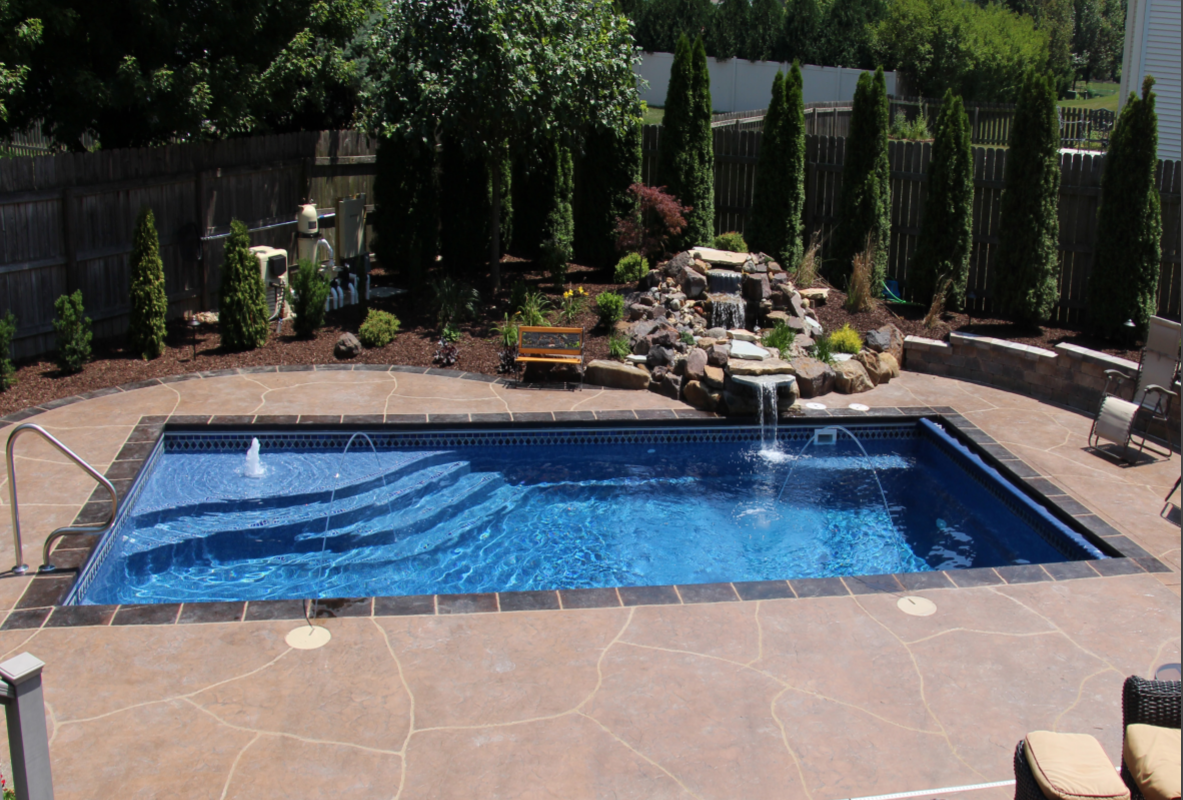 Viking fiberglass rectangular pool