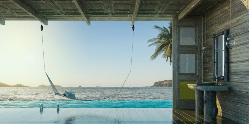 poolside hammock ideas from Latham Pool