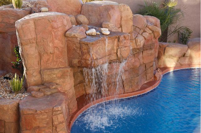 viking pools water features waterfall
