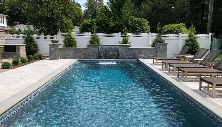 Mamaroneck, New York - Image Provided By: Moloney Pools - Image Shown: Fiberglass St. Thomas, Trident Crystite Classic Shale Gray