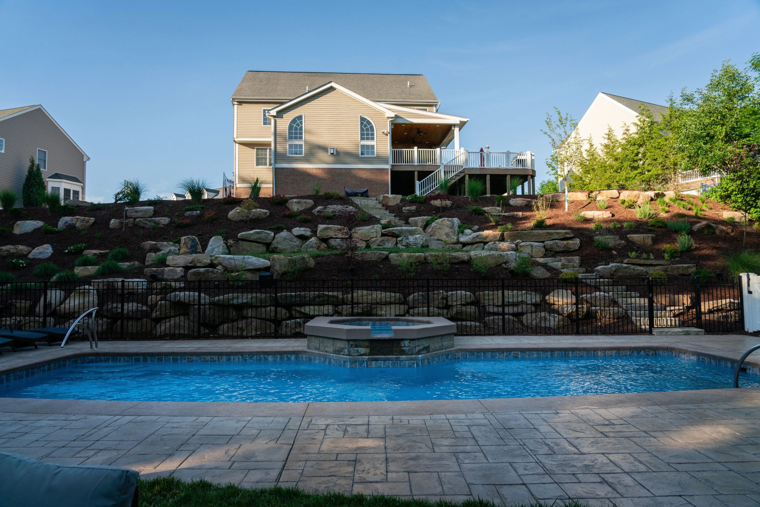 Canonsburg, Pennsylvania - Image Provided By: Pool & Spa Outlet - Shown in Image: Fiberglass Poseidon in Crystite Classic Sapphire Blue