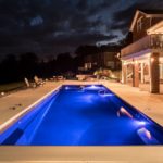 Latham Fiberglass Astoria | Crystite Crystal Night Sky inground pool