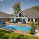 Latham Fiberglass Olympia 14 | Crystite Classic Sapphire Blue inground pool