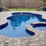Latham Fiberglass Laguna Deluxe | Crystite Classic Sapphire Blue inground pool