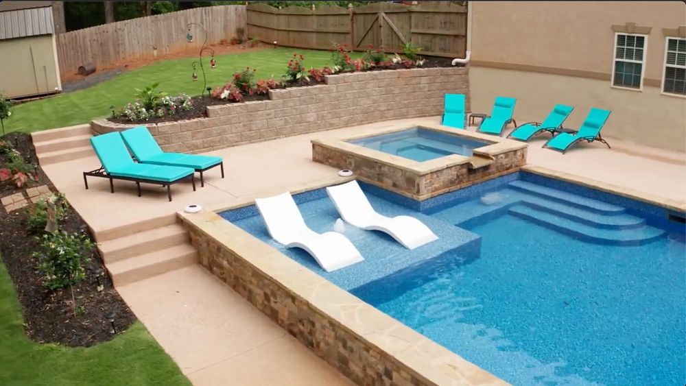 Latham Vinyl Liner Pools Unknown | BLUE MOSAIC inground pool