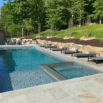 Latham Fiberglass Astoria | Crystite Classic Shale Gray inground pool