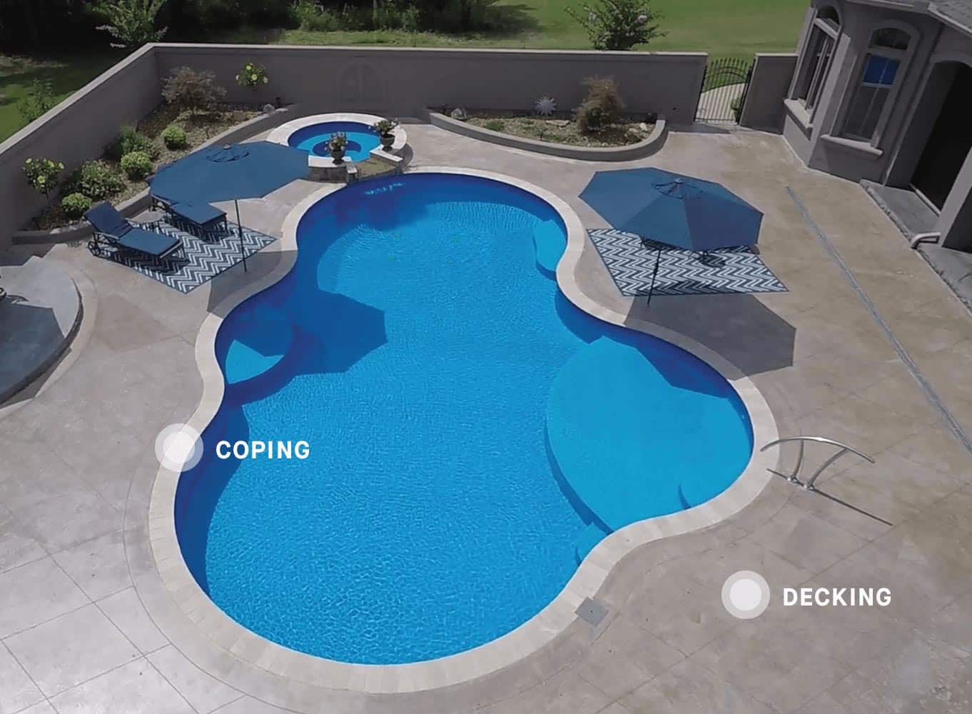 Vinyl Pool Coping & Decking Latham Pools