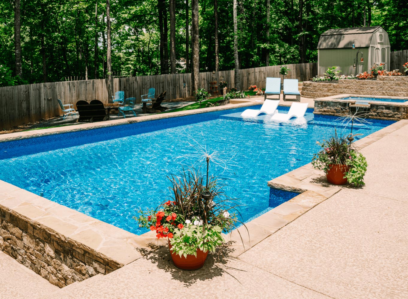 Vinyl Pool Coping & Decking Latham Pools