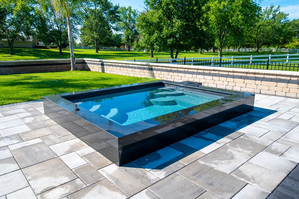 Latham Spa & Tanning Ledges inground pool