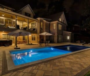 Latham Fiberglass Athens | Crystite Crystal Pearl White inground pool