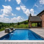 Latham Fiberglass Barcelona | Crystite Crystal Sapphire Blue inground pool