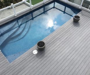 Rectangular Shaped Fiberglass Pool - Latham Pool Olympia 12 Model