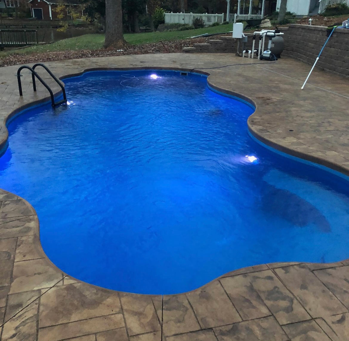 freeform shaped pool