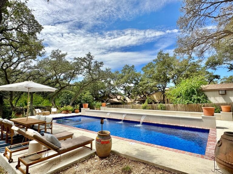 Rectangular Fiberglass Pool | Photo courtesy of Gary's Pool & Patio, TX