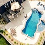 large fiberglass pool in spacious Missouri backyard