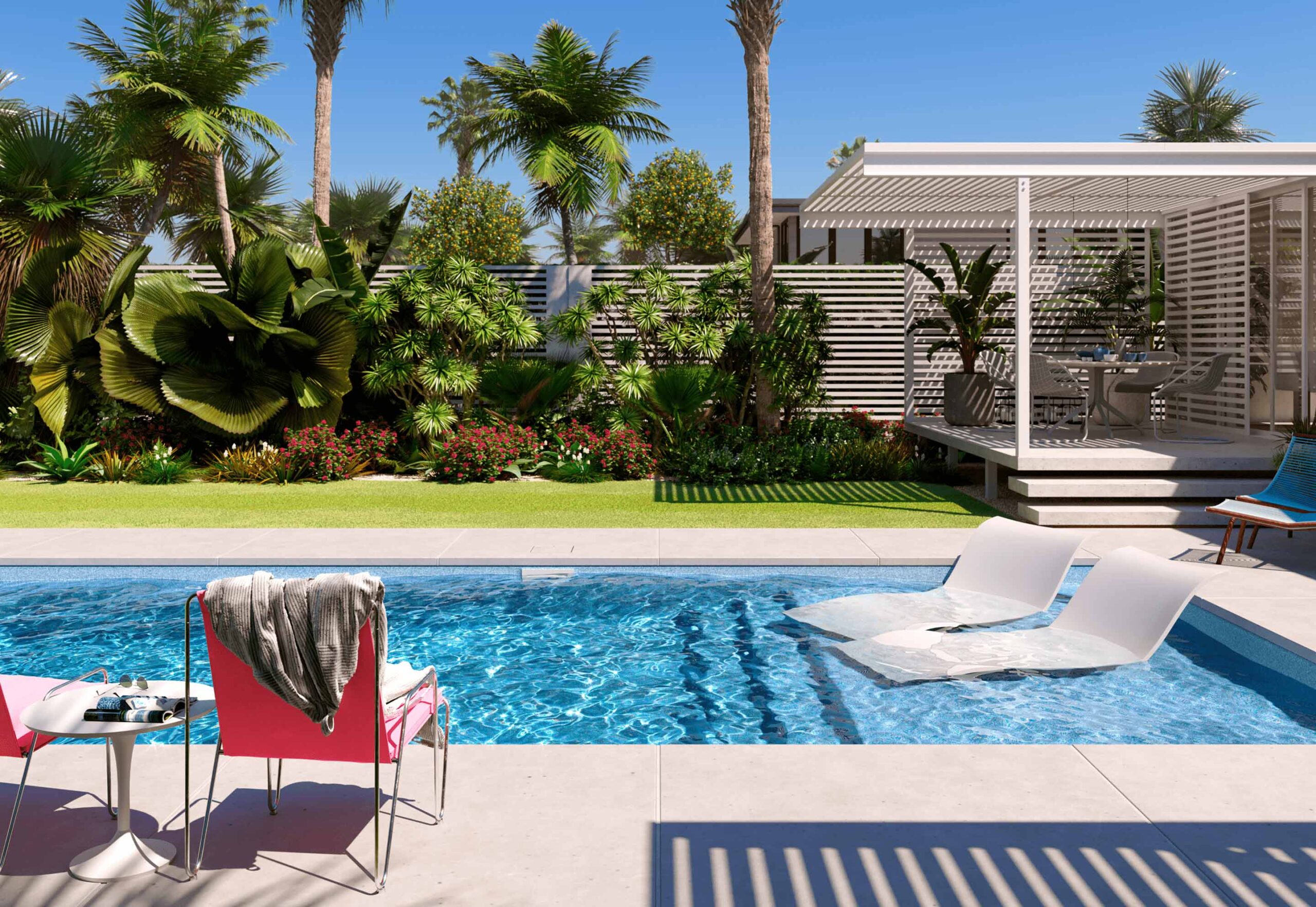 Fiberglass Inground Pool with Tanning Ledge