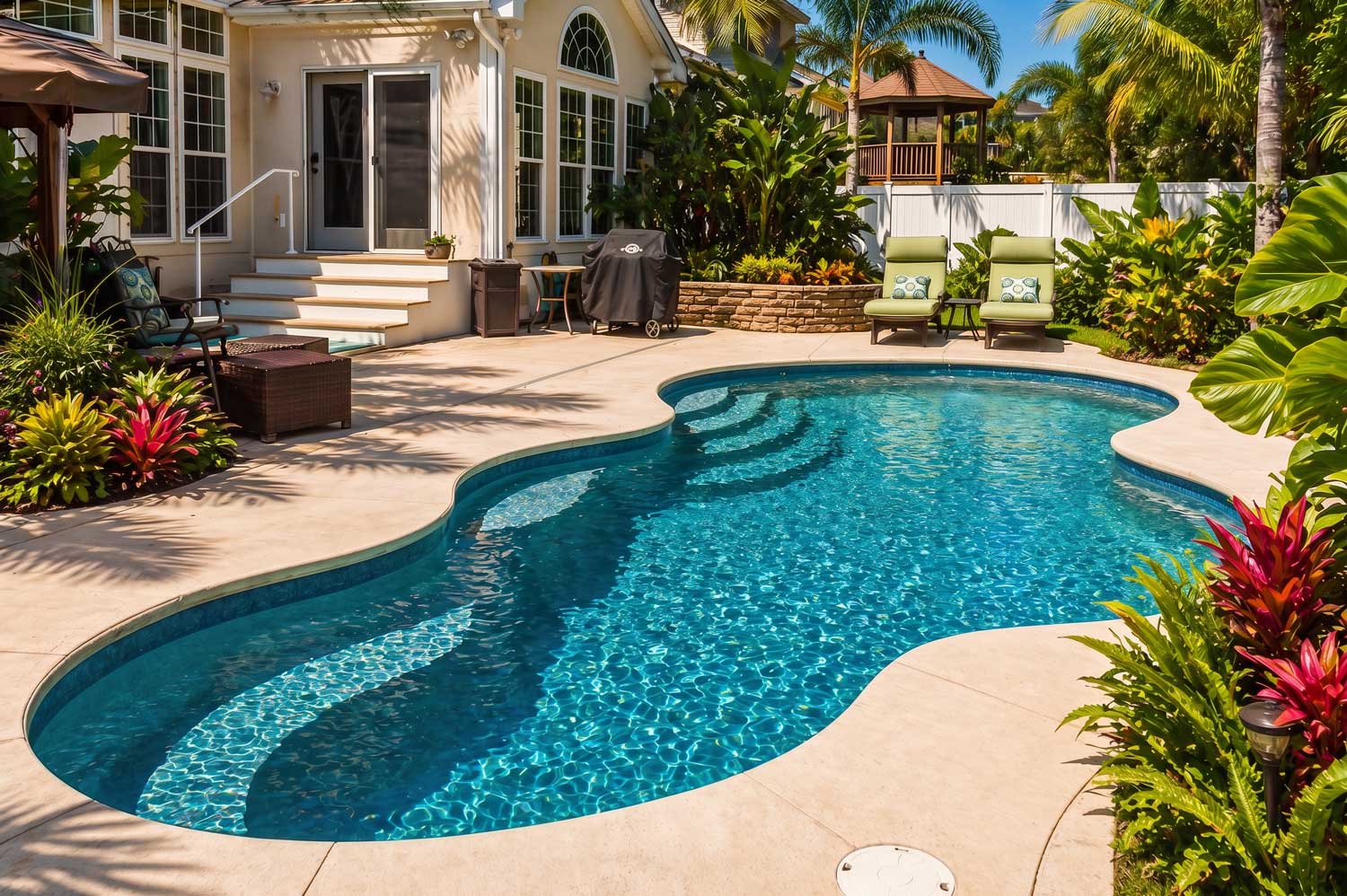 Axiom 14 fiberglass pool — view photo gallery
