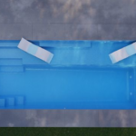 Latham Fiberglass Providence 14 | Crystite Crystal Ocean Blue inground pool