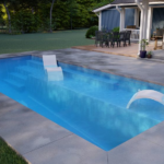 Latham Fiberglass Providence 14 | Crystite Crystal Ocean Blue inground pool