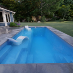 Latham Fiberglass Providence 14 | Crystite Crystal Ocean Blue inground pool