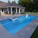 Latham Fiberglass Providence 14 | Crystite Crystal Ocean Blue inground pool
