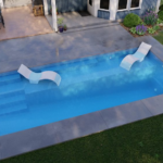 Latham Fiberglass Providence 14 | Crystite Crystal Ocean Blue inground pool