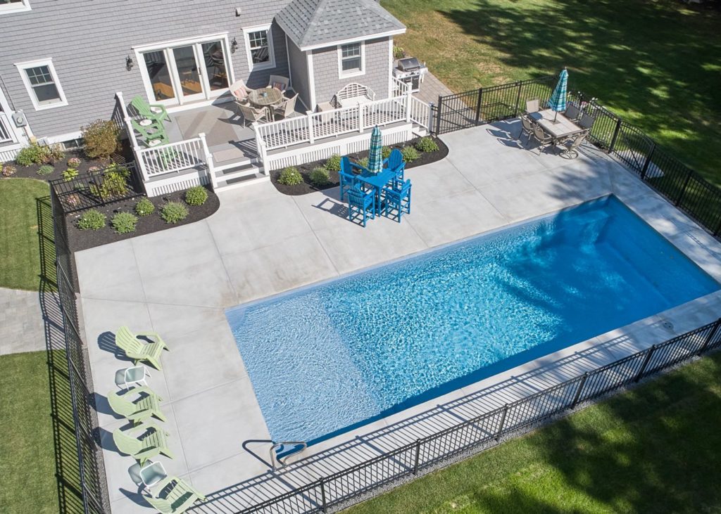 Latham Fiberglass Corinthian | Sapphire Blue inground pool