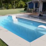 Latham Fiberglass Providence 14 | Crystite Crystal Ocean Blue inground pool
