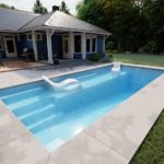 Latham Fiberglass Providence 14 | Crystite Crystal Ocean Blue inground pool
